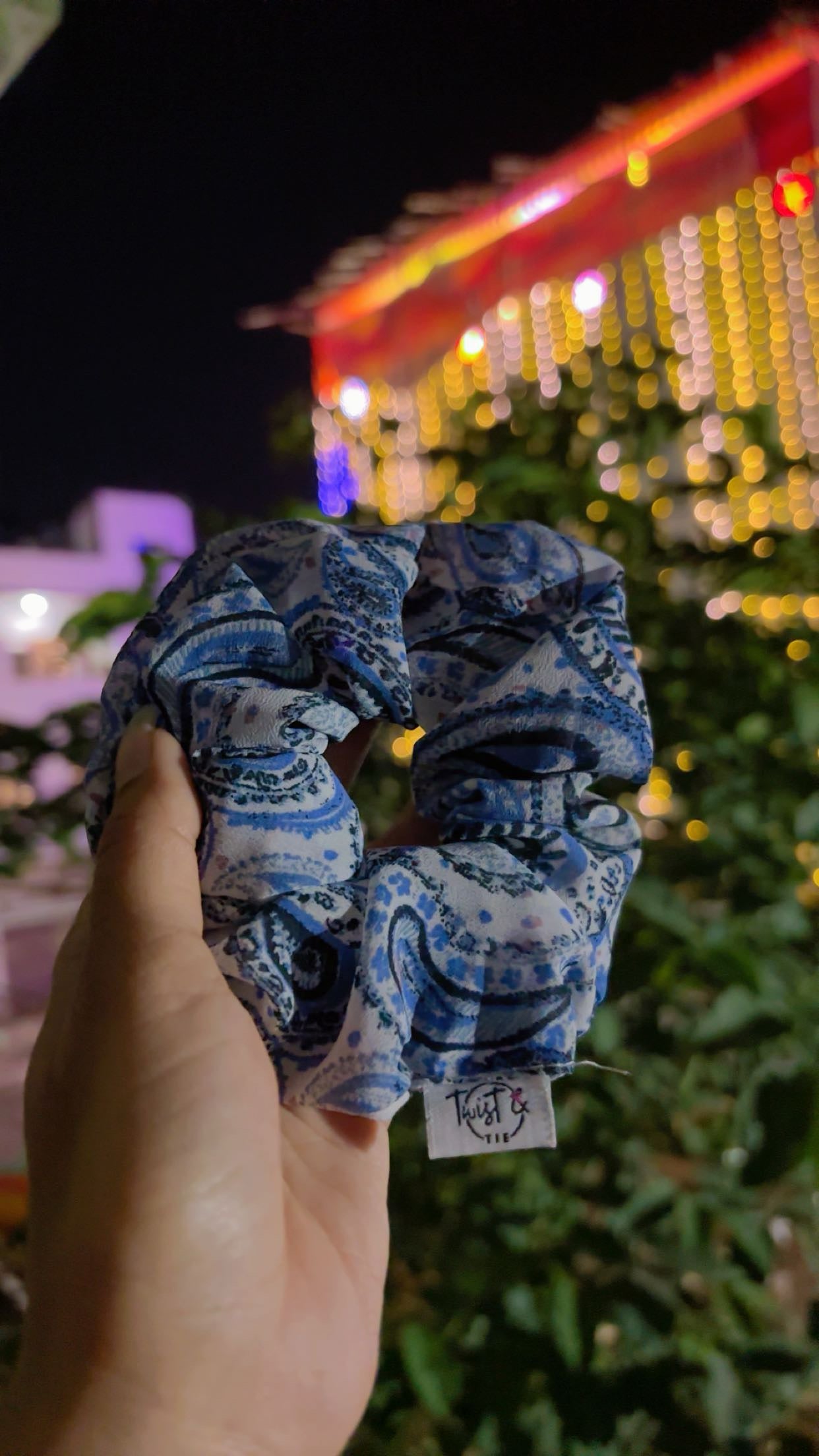 Lavender Paisley Scrunchie