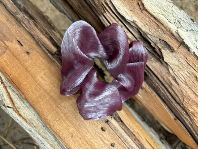 Wine & Silver Jimmy Choo Scrunchie